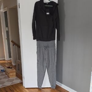 Tuxy Charcoal and Gray Mens Jogger Set